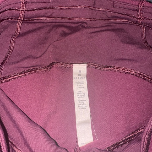 Lululemon Maroon Leggings - Picture 3 of 5
